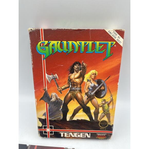 Gauntlet - Nintendo NES Video Game Tengen Black Cartridge Complete CIB - Picture 5 of 16